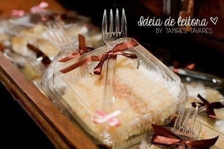 ideia como servir bolo