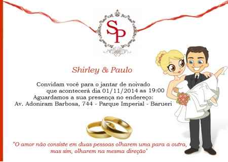 Convite do nosso Noivado