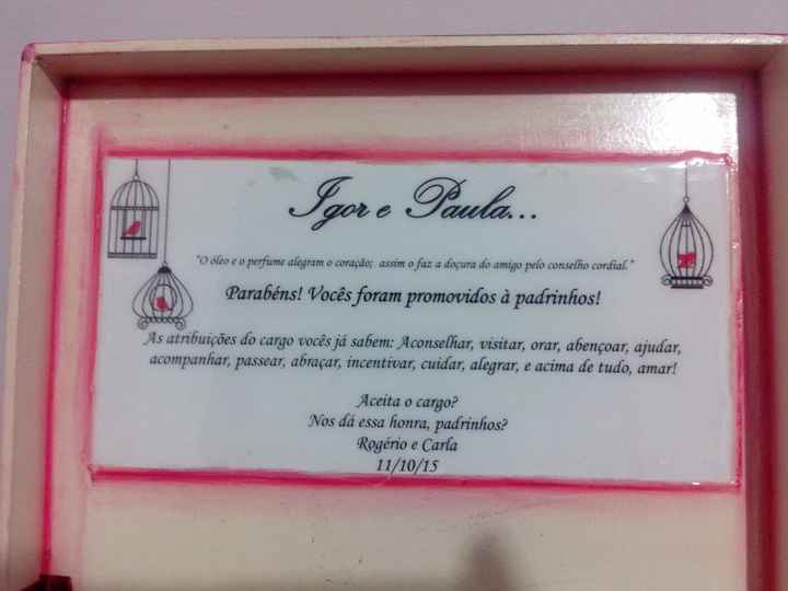 Convite dos Padrinhos DIY