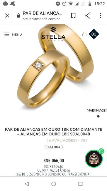 Nossas Alianças de casamento Stella Diamonds 10