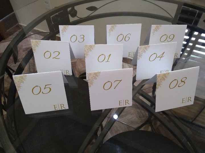 Nossos Menus , convites individuais e marcadores de mesas  Branco com Dourado ❤️ - 1