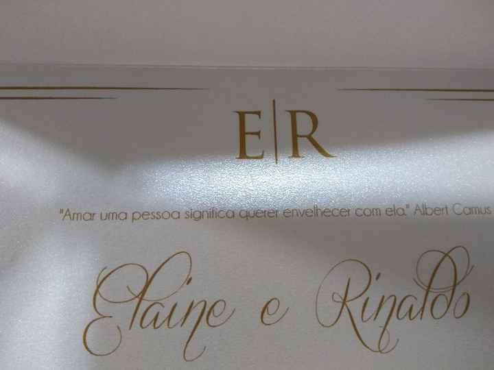 Nosso Convite de casamento Branco com Dourado (em fotos mais detalhadas) - 1