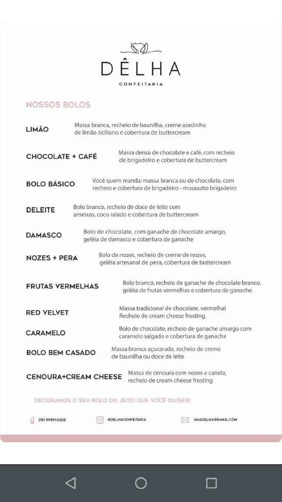 Nosso Bolo de Casamento Delha confeitaria - 2