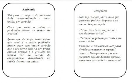 Obrigações  Padrinhos