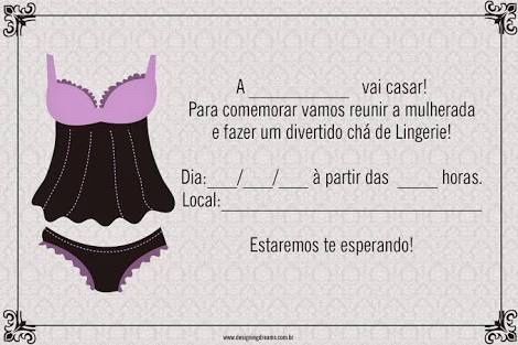 Convite chá de panela e lingerie - 1