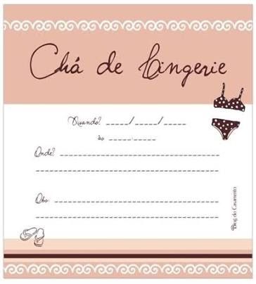 Convite chá de panela e lingerie - 2