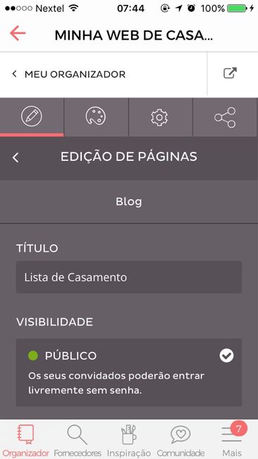 Como importar lista de presentes na web - 3