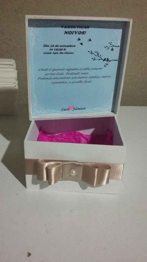 Convite diy - noivado - 1