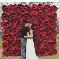 painel de flores de papel