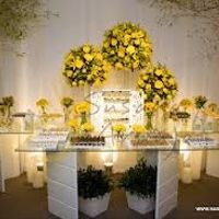 Decoração Amarelo e Branco