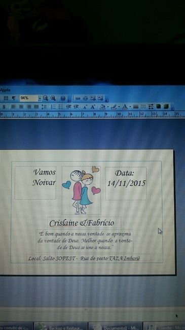 Arte do convite de casamento pronto vem ver!!! - 1