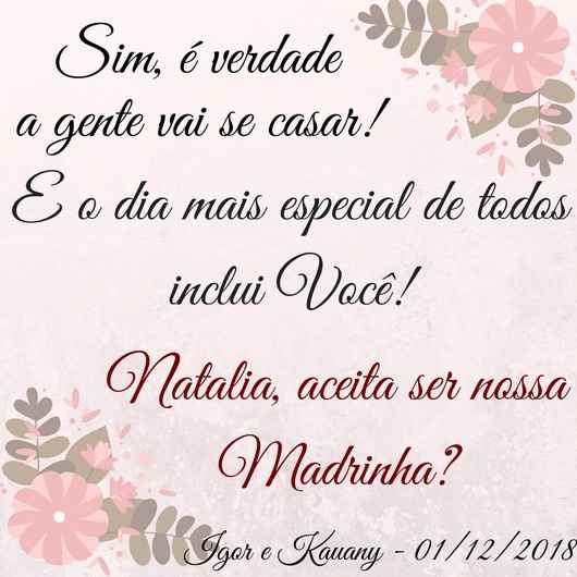 Convite das madrinhas
