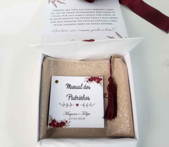 Caixa convite dos padrinhos - 2
