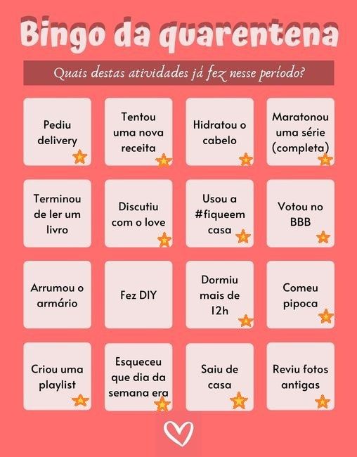 Bingo da quarentena: quem se atreve? #NoivasEmCasa 10
