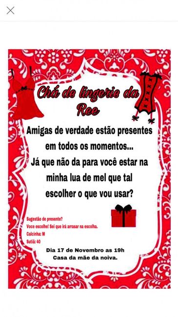 Aqui o convite meninas