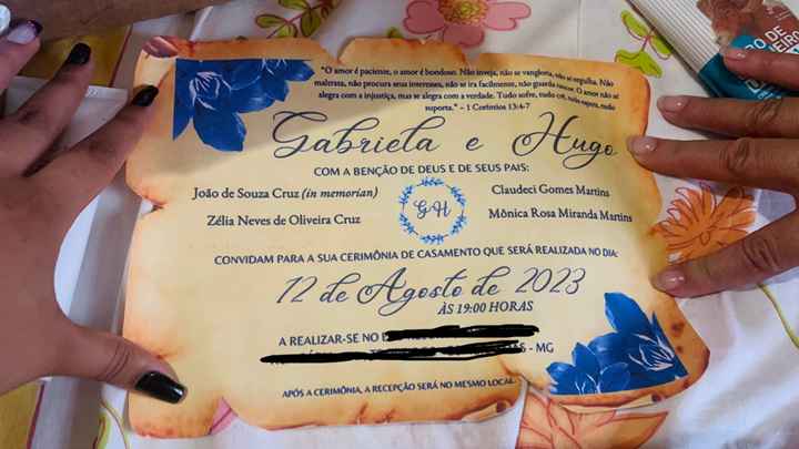 Convites para a cerimônia - 1