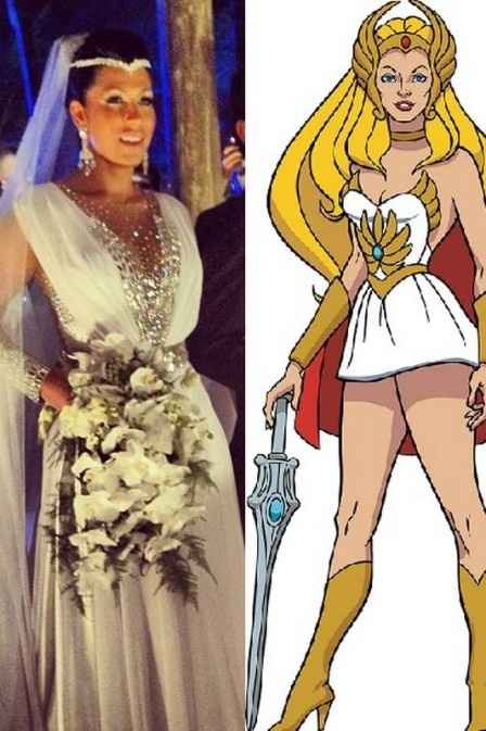 Vestido de Noiva de Mulher Moranguinho