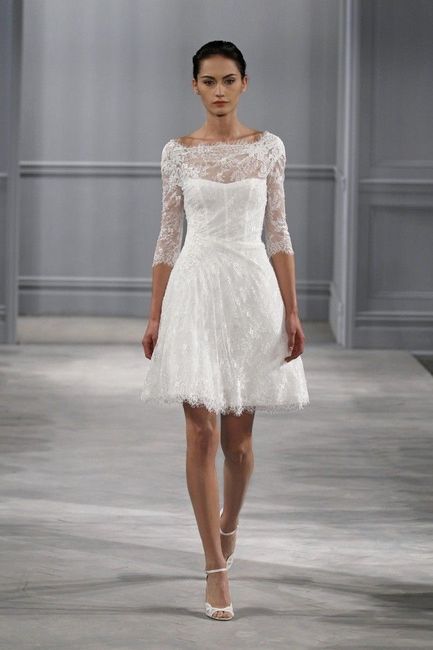 Vestido curto noiva moda inverno 2
