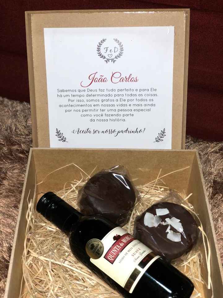 Caixa convite para os padrinhos - 2