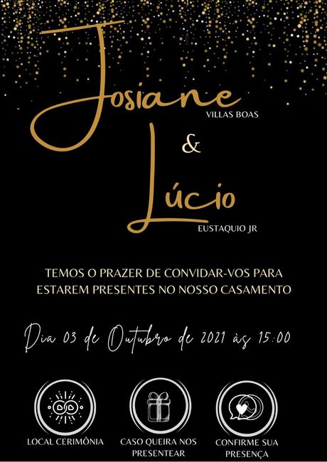 Já deu check ✅ no convite dos convidados? 1