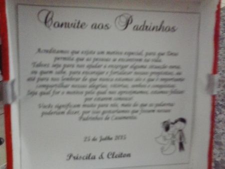 Convite para padrinhos