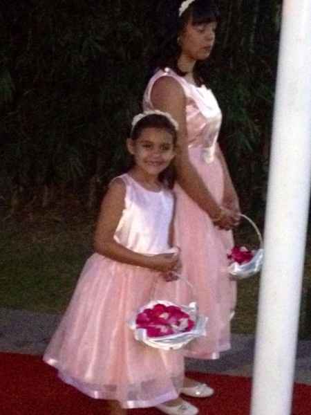 Cestinha e vestido das floristas
