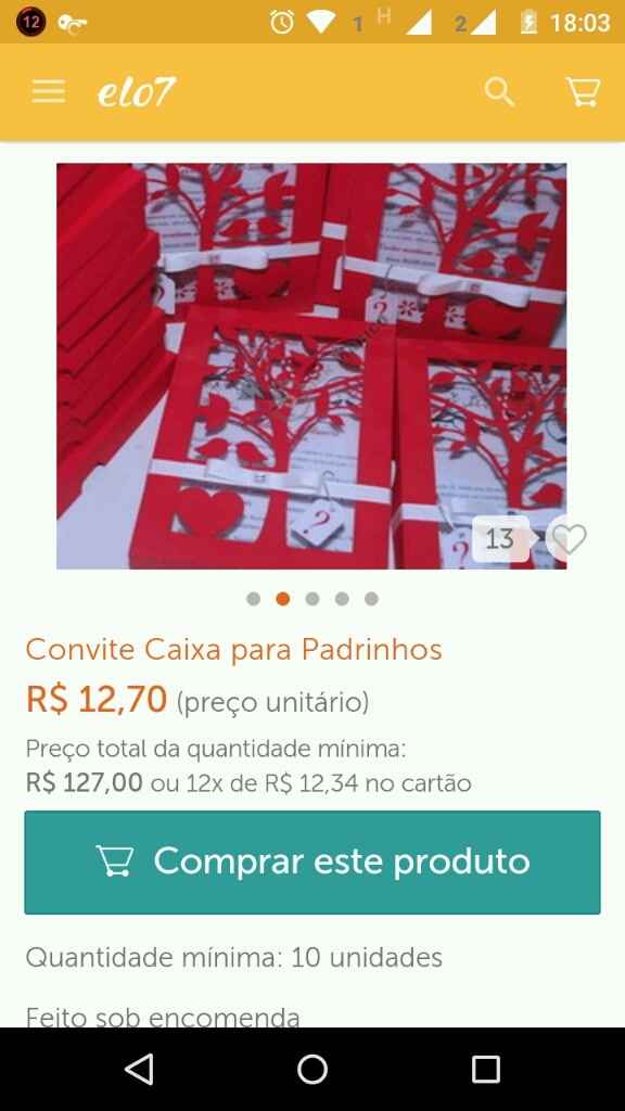 Convite de padrinho - 1
