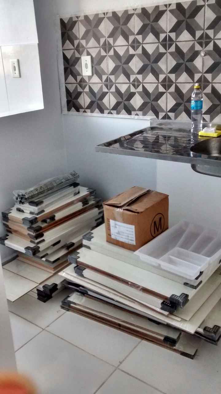 Nossos móveis da cozinha chegaram! 