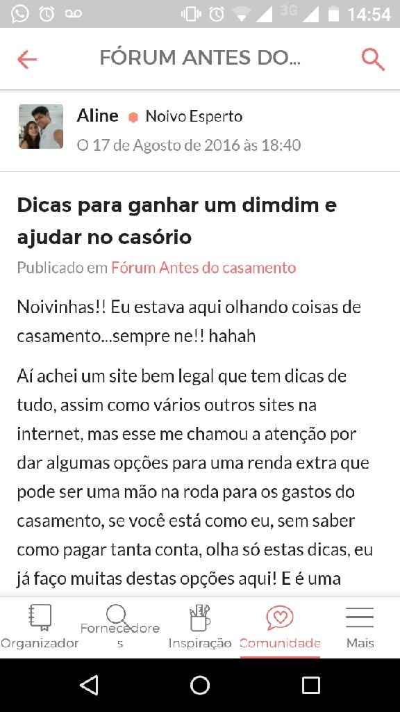 Decepcionada com a organização - 1