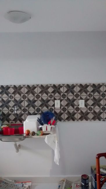 A cozinha...desculpem a bagunça...kkkk