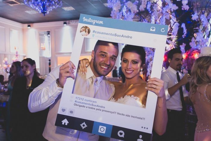 para os convidados tirarem fotos pela festa