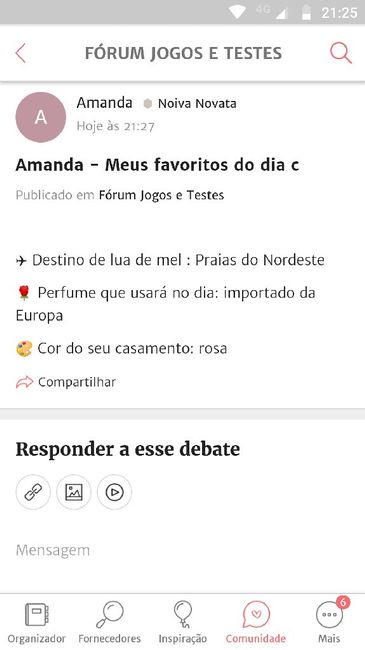 ÚLTIMO PASSO: Compartilhe seus favoritos de casamento! 2