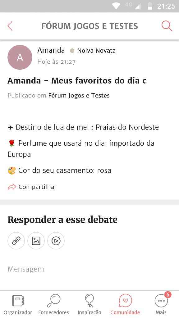 ÚLTIMO PASSO: Compartilhe seus favoritos de casamento! - 1