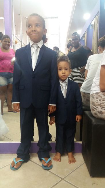 Os pajens mais lindos do mundo (Riquelme e Khaylan,sobrinhos do noivo)