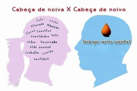 cabeca de noiva X cabeca de noivo