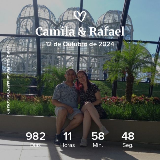 Quanto tempo falta para o seu grande dia? 💍 1