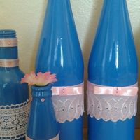 Decoração com garrafas de vinho e azeite - 1