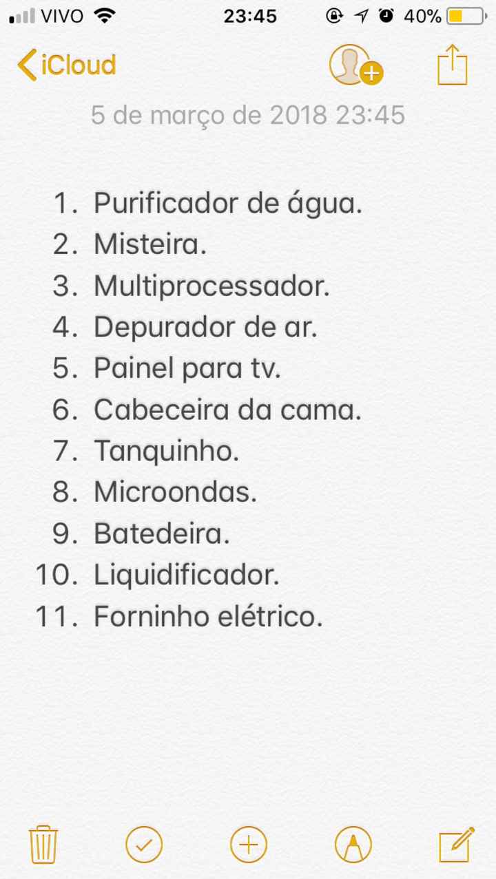 Lista de presentes - 1