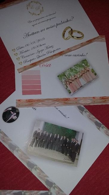 Convites padrinhos casados! - 2