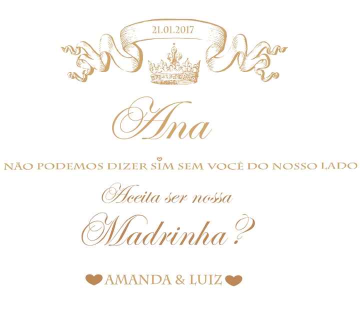Meu próprio convite de padrinhos - layout