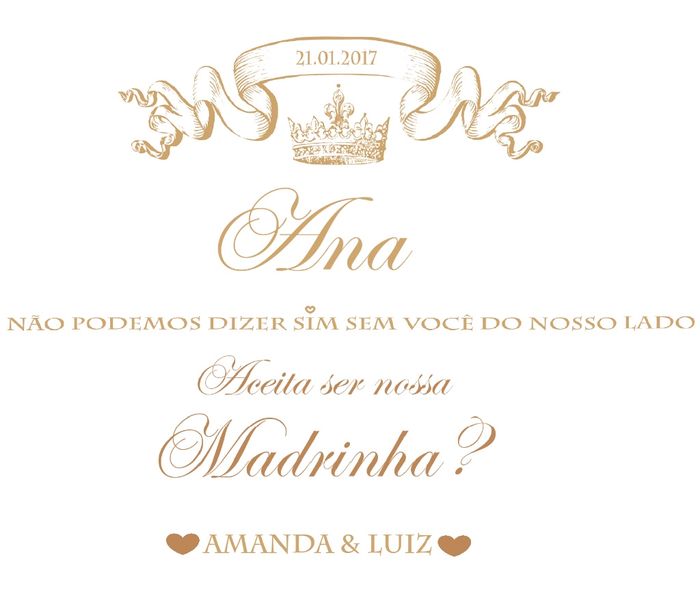 Meu próprio convite de padrinhos - layout