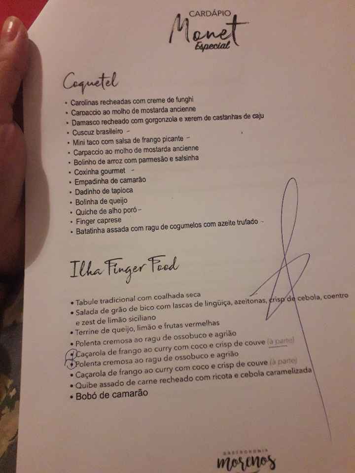 Menu do meu casamento superchef - Priscila - 1