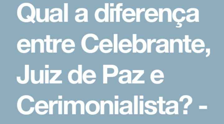 Celebrante,  Juiz de Paz e Cerimonialista. - 1
