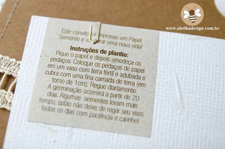 Inspiração Convite Plantável