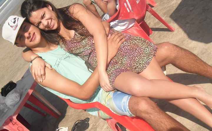 Na praia com o Moh 