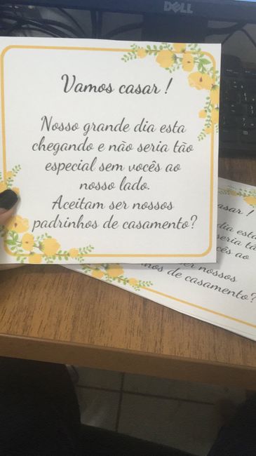 Frase/texto caixa padrinhos, pais e avós 3