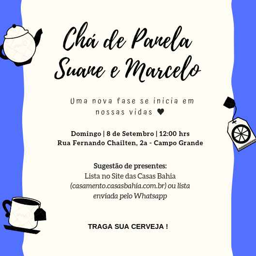 Convite chá de panela