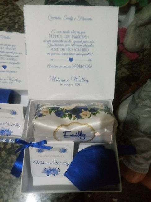 Terminei a Caixa Convite Dos Padrinhos - 2