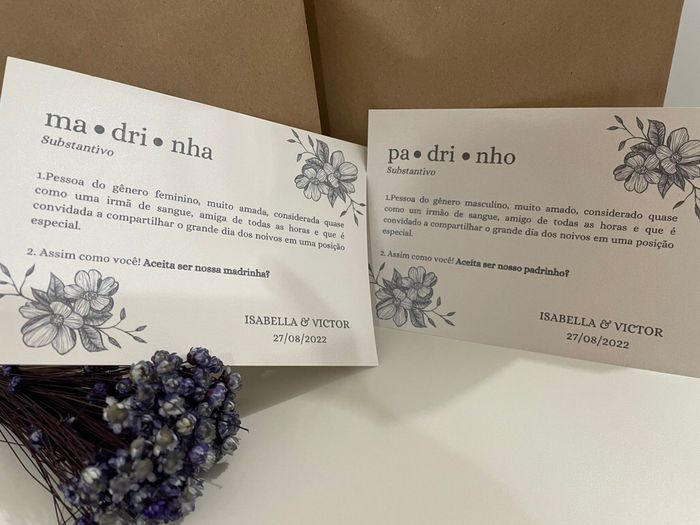 Convite dos padrinhos diy sacolinha 3