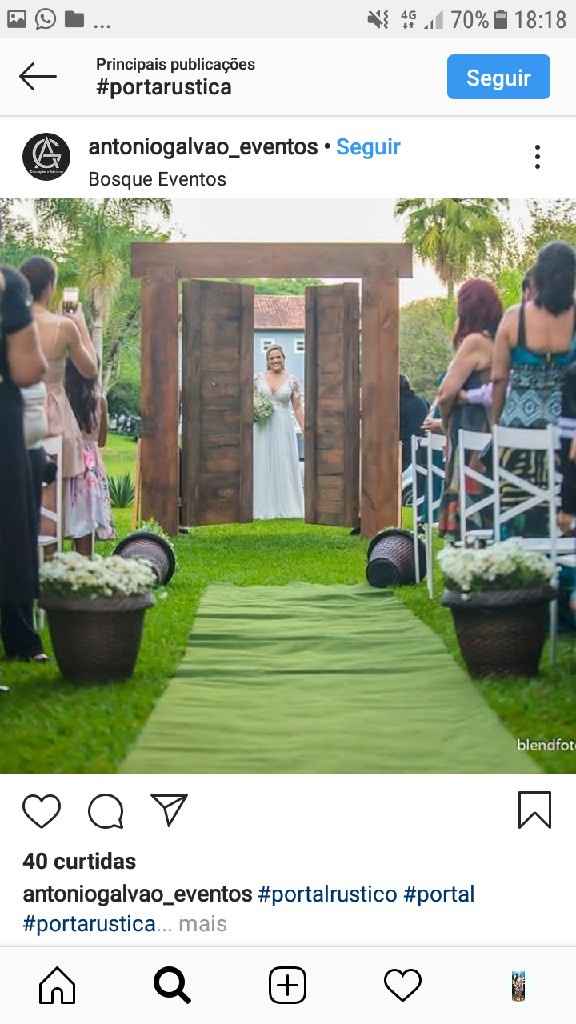 Portal rústico para entrada da Noiva... - 1
